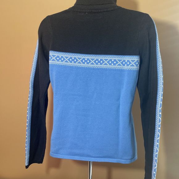 Women’s Turtleneck Sweater. Blue. Size Small. Paul Harris Design - Picture 5 of 10